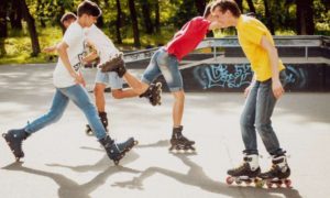 skating in the park